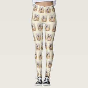 French Bulldog Tan Fawn-Coloured Cute Frenchie Dog Leggings