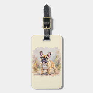 French Bulldog Tan Fawn-Coloured Cute Frenchie Dog Luggage Tag