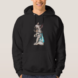 French Bulldog Tattoo I Love Mum  Dog Mother's Day Hoodie