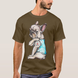 French Bulldog Tattoo I Love Mum Funny Dog Mother' T-Shirt