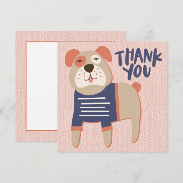 French Bulldog Thank You Card (Front/Back)