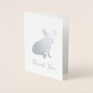 French Bulldog Theme - Baby Shower Gender Neutral Foil Card