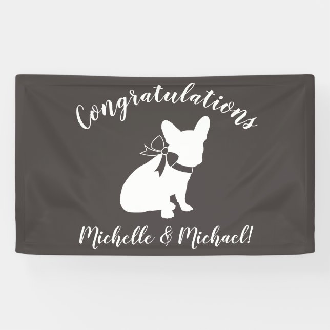 French Bulldog Theme Party - Baby Shower Neutral Banner (Horizontal)