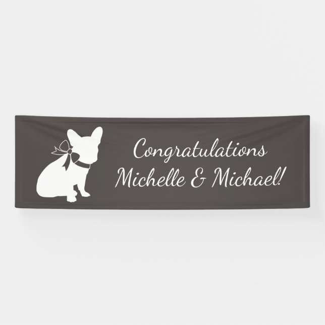 French Bulldog Theme Party - Baby Shower Neutral Banner (Horizontal)
