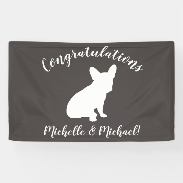 French Bulldog Theme Party - Baby Shower Neutral Banner (Horizontal)