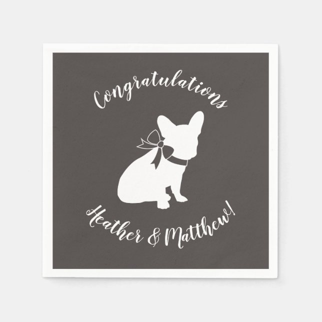French Bulldog Theme Party - Baby Shower Neutral Napkin (Front)