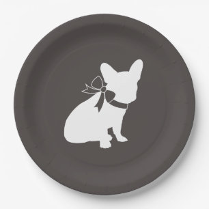 French Bulldog Theme Party - Baby Shower Neutral Paper Plate