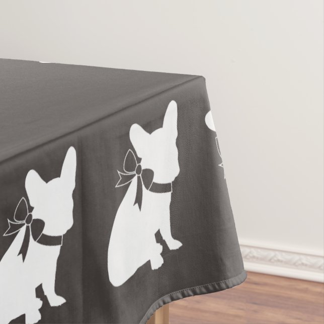 French Bulldog Theme Party - Baby Shower Neutral Tablecloth (In Situ)