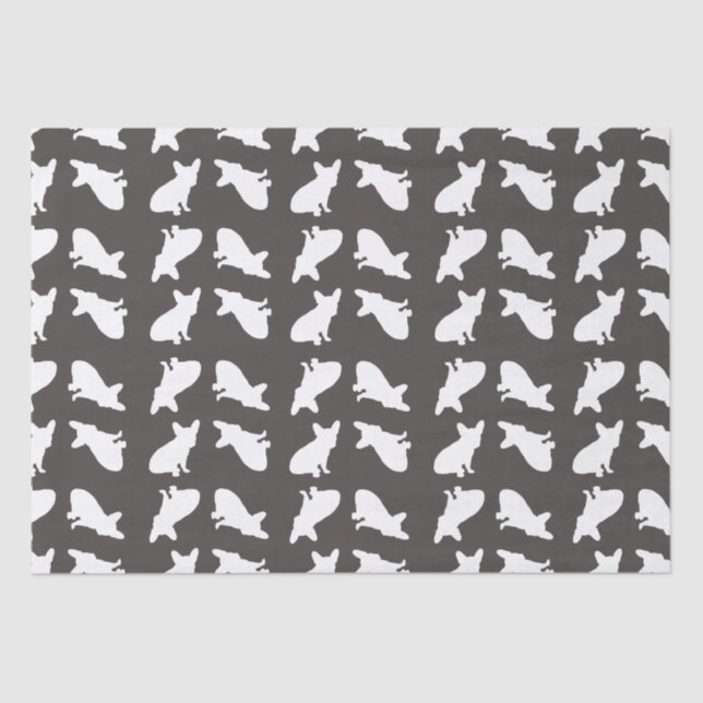 French Bulldog Theme Party - Baby Shower Neutral Tissue Paper (Front)