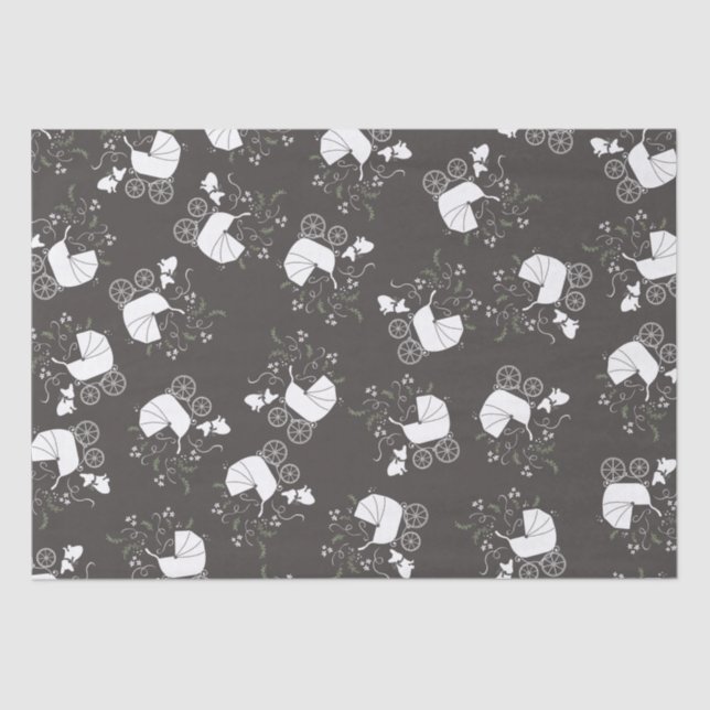 French Bulldog Theme Party - Baby Shower Neutral Tissue Paper (Front)
