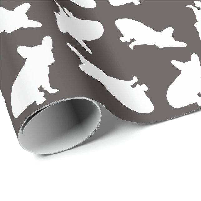 French Bulldog Theme Party - Baby Shower Neutral Wrapping Paper (Roll Corner)