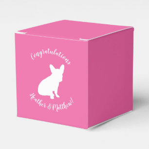 French Bulldog Theme Party - Baby Shower Pink Favour Box
