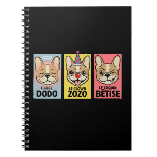 French Bulldog Three Moods Notebook