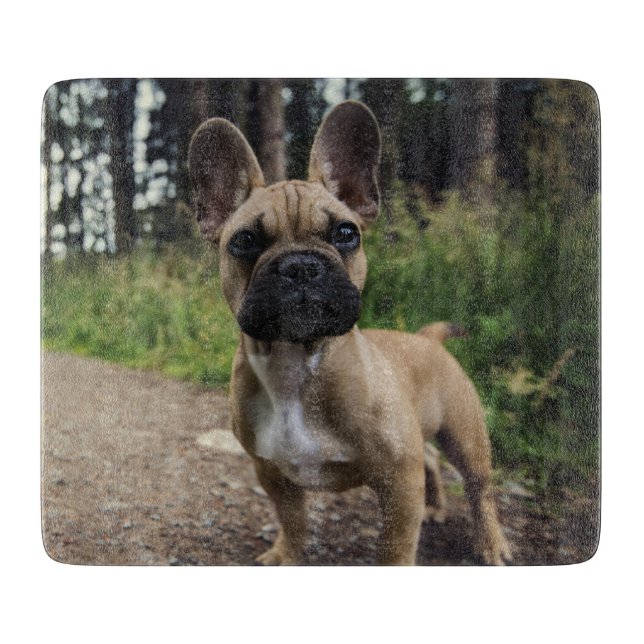 French Bulldog Throw Pillow Cutting Board (Front)