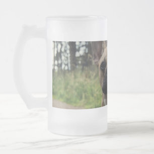 French Bulldog Throw Pillow Frosted Glass Beer Mug