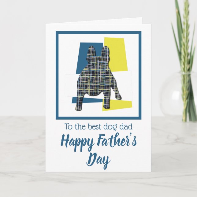 French Bulldog TriColour Father’s Day Card (Front)