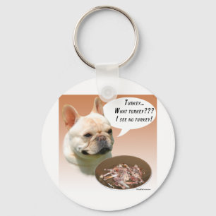 French Bulldog Turkey Key Ring