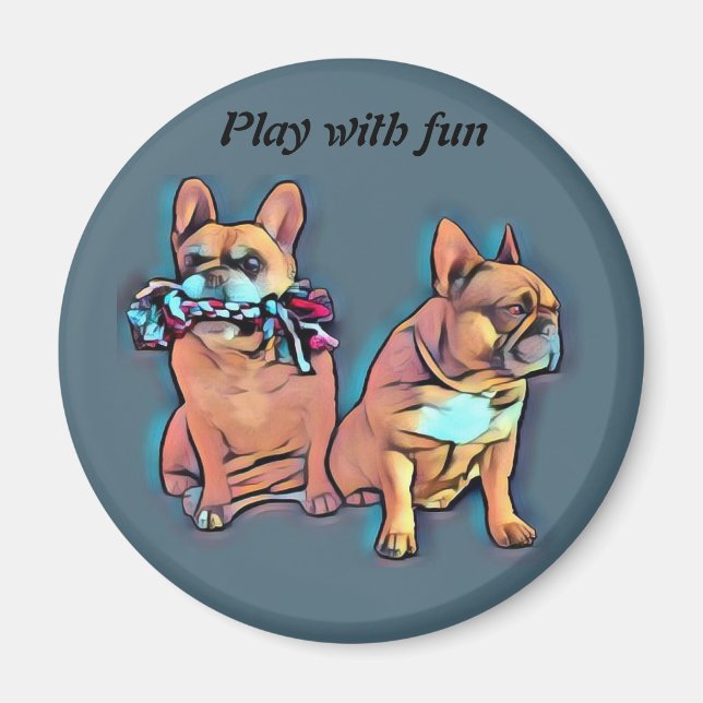 French Bulldog two friends French Bulldog Magnet (Front)