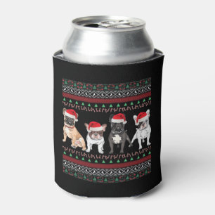 French Bulldog Ugly Christmas Sweater Essential T- Can Cooler