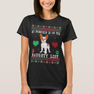 French Bulldog Ugly Christmas Sweater Naughty List