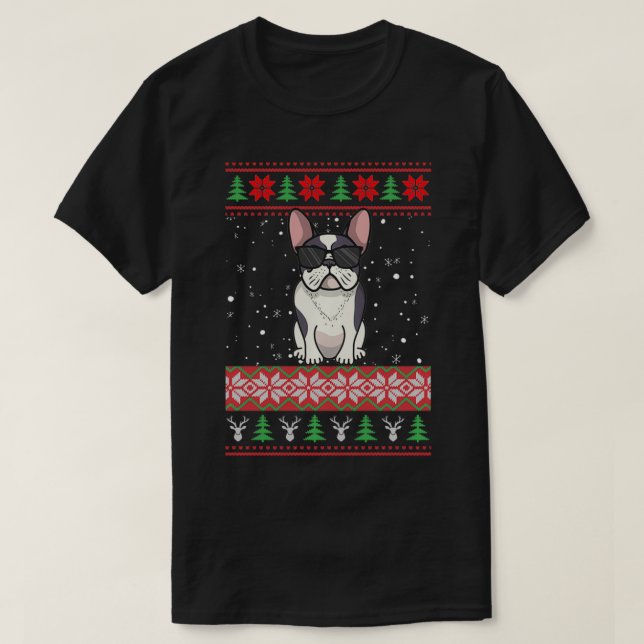 French Bulldog Ugly Christmas Sweater Pullover  (Design Front)