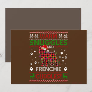 French Bulldog Ugly Christmas Sweater Xmas Pajama Invitation
