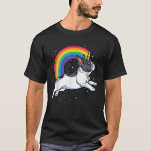 French Bulldog Unicorn Girls Space Galaxy Frenchic T-Shirt