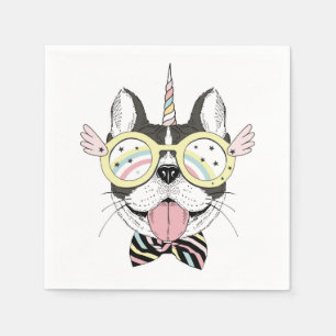 French Bulldog Unicorn Napkin