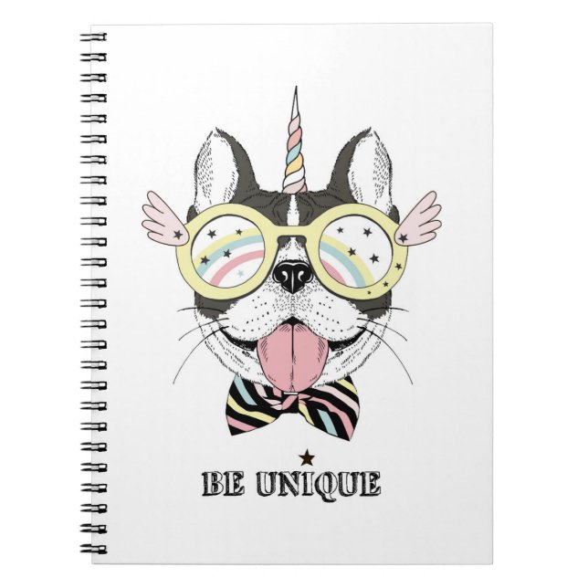French Bulldog Unicorn Notebook (Front)