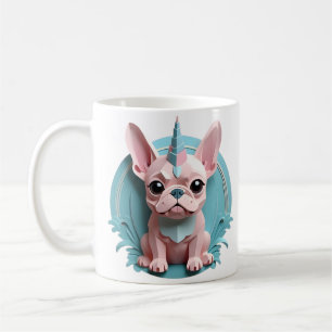 French Bulldog Unicorn Pastel Paper Cutting Art Coffee Mug