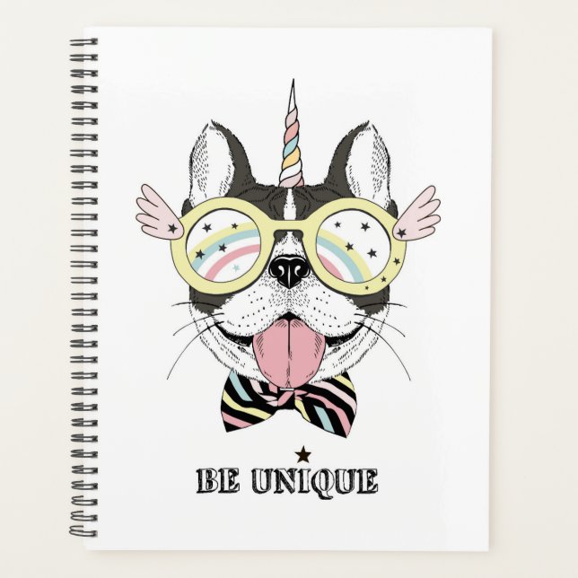 French Bulldog Unicorn Planner (Front)