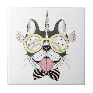 French Bulldog Unicorn Tile