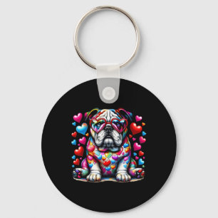 French Bulldog Valentine Bulldog Mom Lover Dogs Key Ring