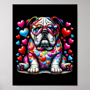 French Bulldog Valentine Bulldog Mom Lover Dogs Poster