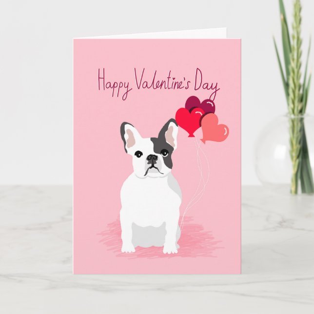 French Bulldog Valentines Card (Front)