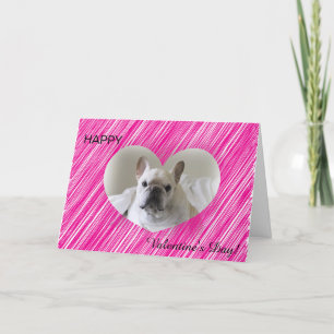 French Bulldog Valentine's Day Heart Greeting Holiday Card