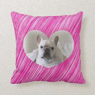 French Bulldog Valentine's Day Heart pillow