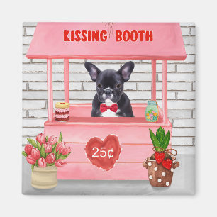 French Bulldog Valentine's Day Kissing Booth Magnet