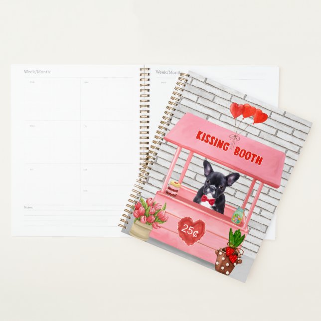 French Bulldog Valentine's Day Kissing Booth Planner (Display)