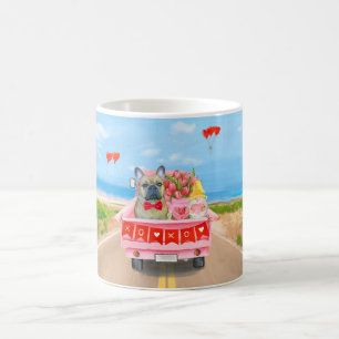 French Bulldog Valentine's Day Truck Coffee Mug