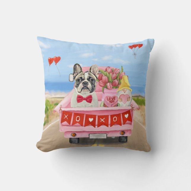 French Bulldog Valentine's Day Truck Cushion (Front)