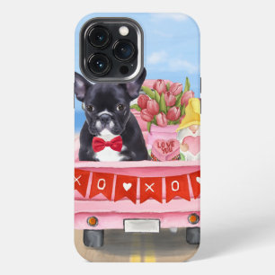 French Bulldog Valentine's Day Truck iPhone 13 Pro Max Case
