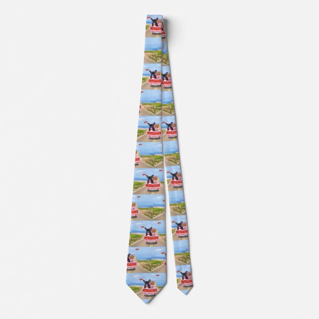 French Bulldog Valentine's Day Truck Tie (Front)