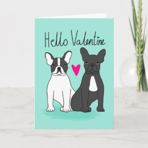 French Bulldog Valentines Love, french bulldog Holiday Card