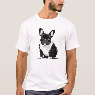 French Bulldog Vector Graphic Art Portrait Animal T-Shirt