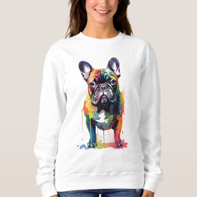 French Bulldog Vibrant and Colourful Sweatshirt (Front)