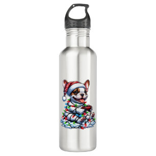 French Bulldog Video Game Controller Light Snow Sa 710 Ml Water Bottle