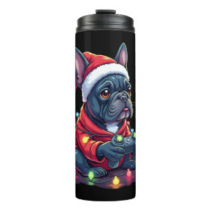 French Bulldog Video Game Controller Light Snow Sa Thermal Tumbler
