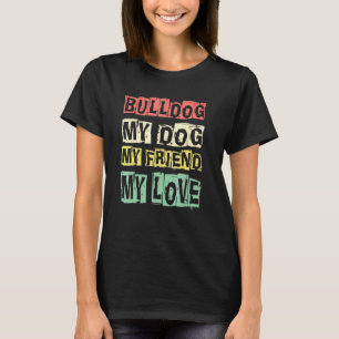 French Bulldog Vintage Silhouette Retro Dog French T-Shirt
