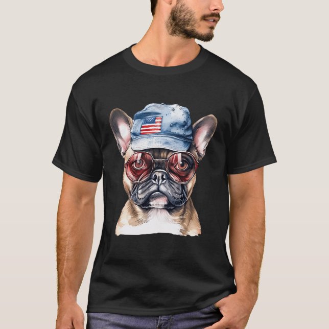 French Bulldog Vintage Style T-Shirt (Front)